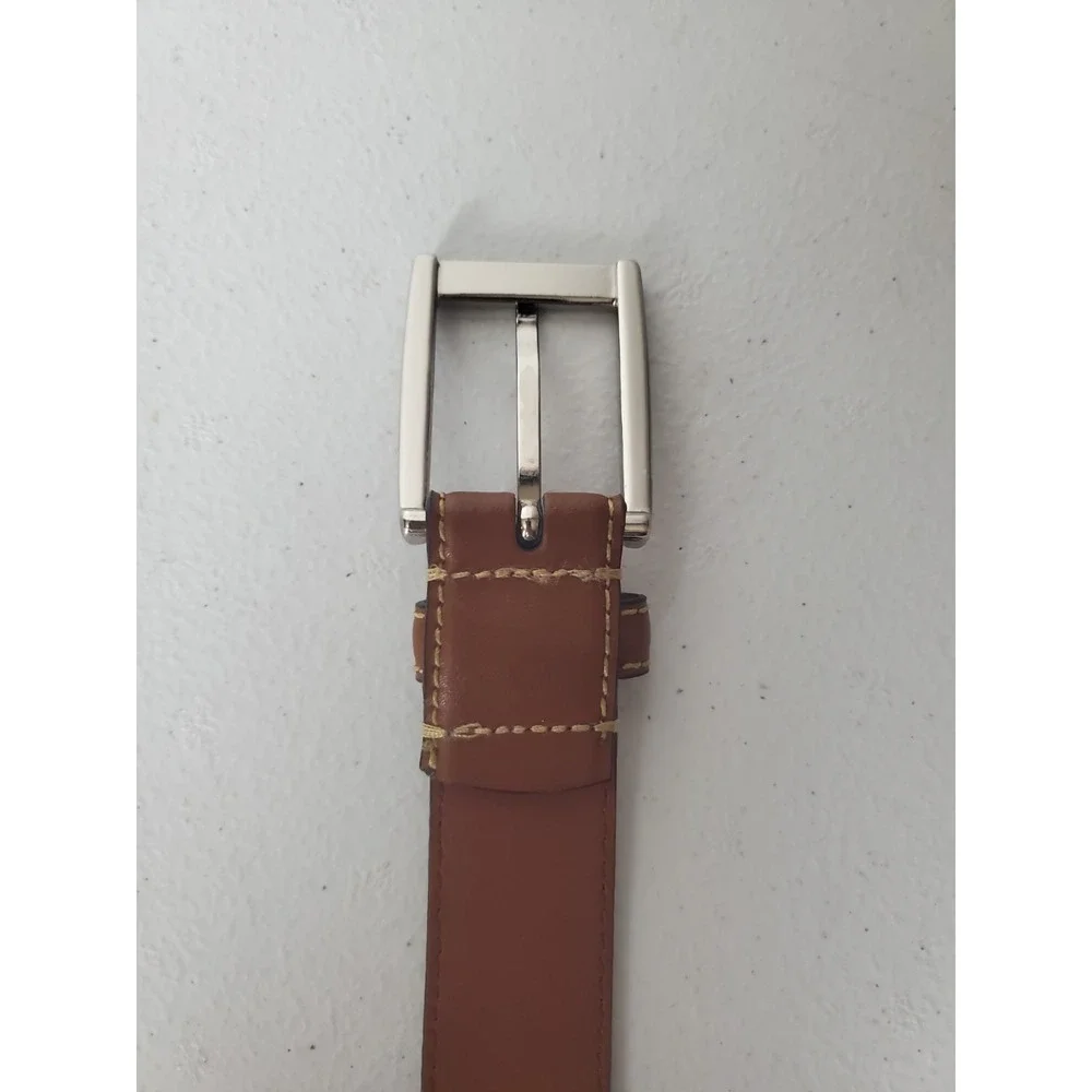 Brooks Brothers Belt Mens 40 Brown Genuine Leather Handcrafted Usa
